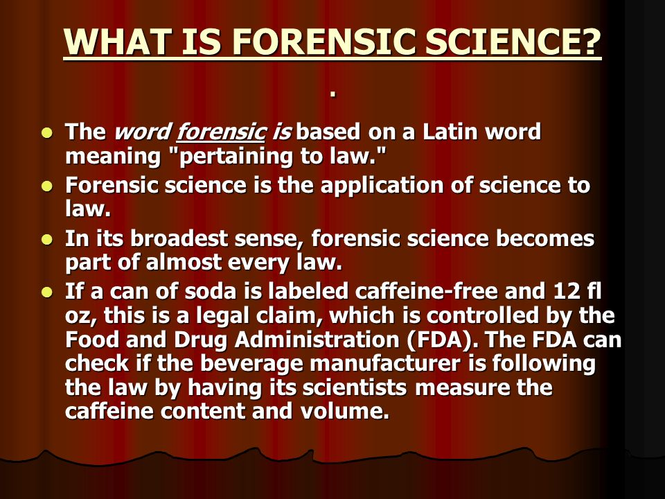 forensic science courses